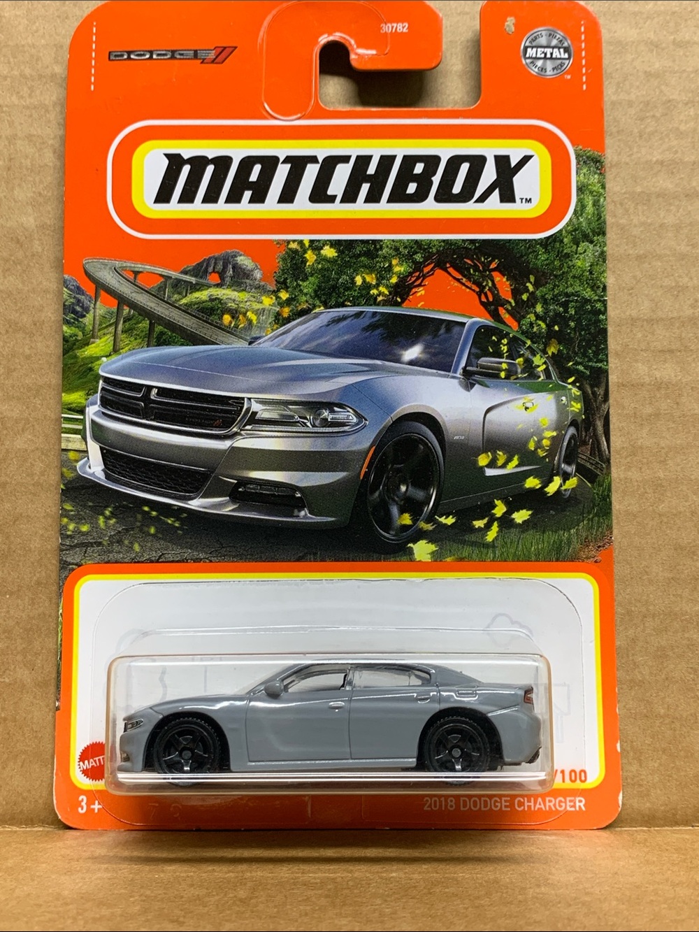 Matchbox Gray 2018 Dodge Charger Toy Car